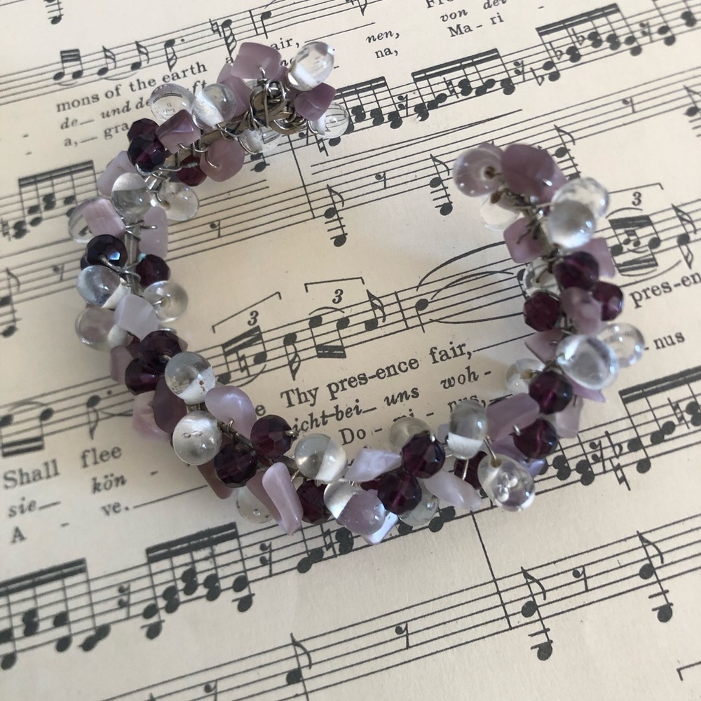 Hand Crafted Glass Beaded Cuff Bracelet